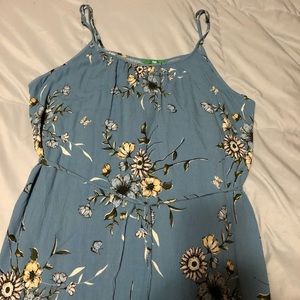 Blue dress with flowers
